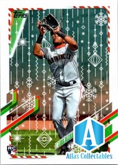 2021 Topps Holiday Metallic Snowflakes #HW57 Luis Alexander Basabe RC (Giants)